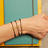 LETRA O CITRINE CORD BRACELET