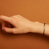 LETRA H AMETHYST CORD BRACELET