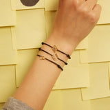 LETRA F CITRINO BRACCIALE CORDA