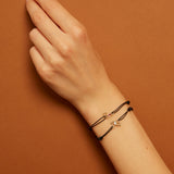 LETRA J TORMALINA BRACCIALE CORDA
