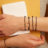 LETRA L CITRINE CORD BRACELET