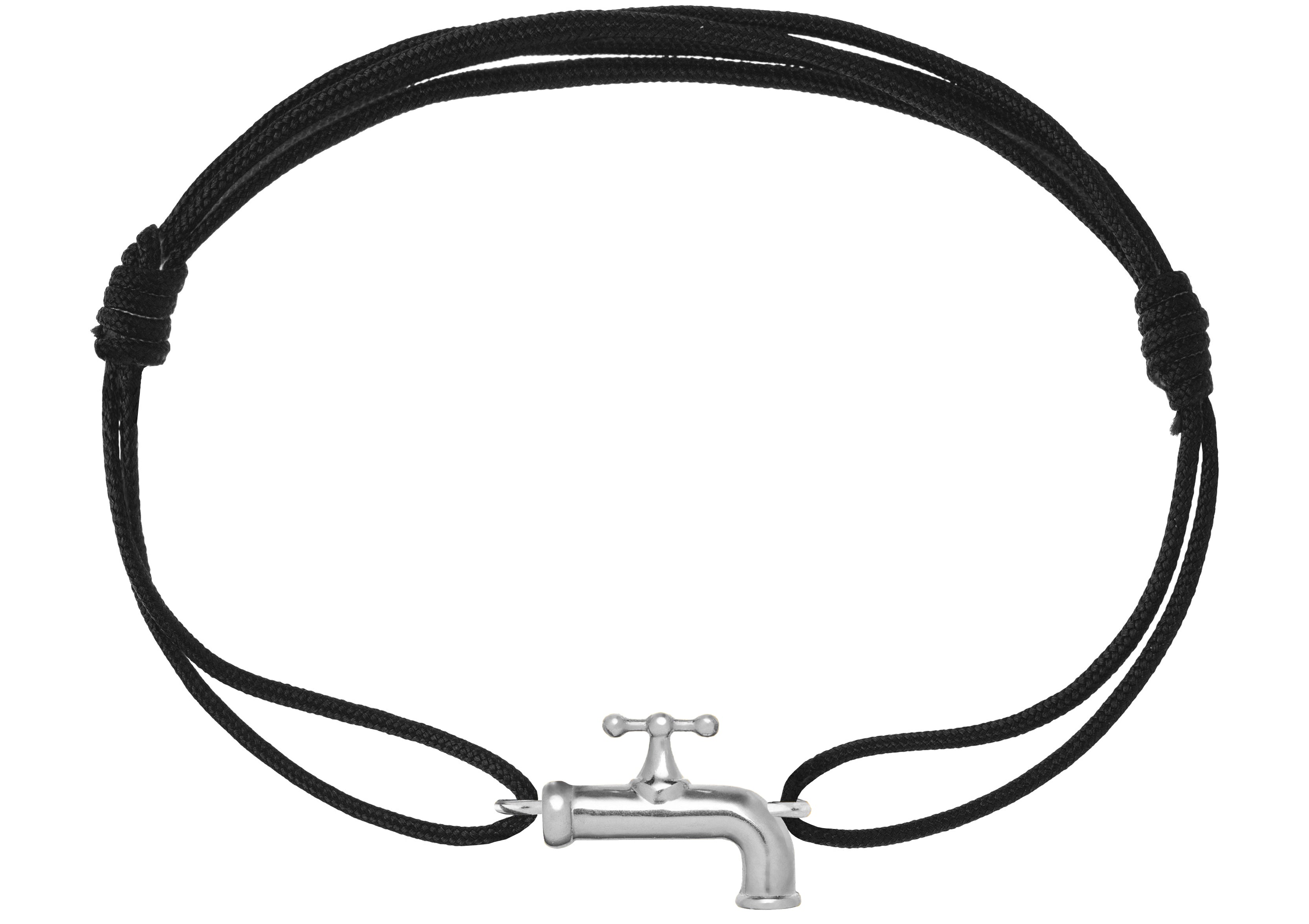 FAUCET SILVER CORD BRACELET