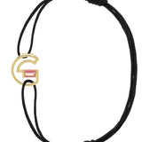 LETRA G TOURMALINE CORD BRACELET