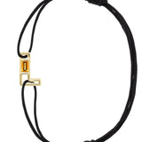 LETRA L CITRINE CORD BRACELET