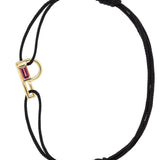 LETRA P TOURMALINE CORD BRACELET