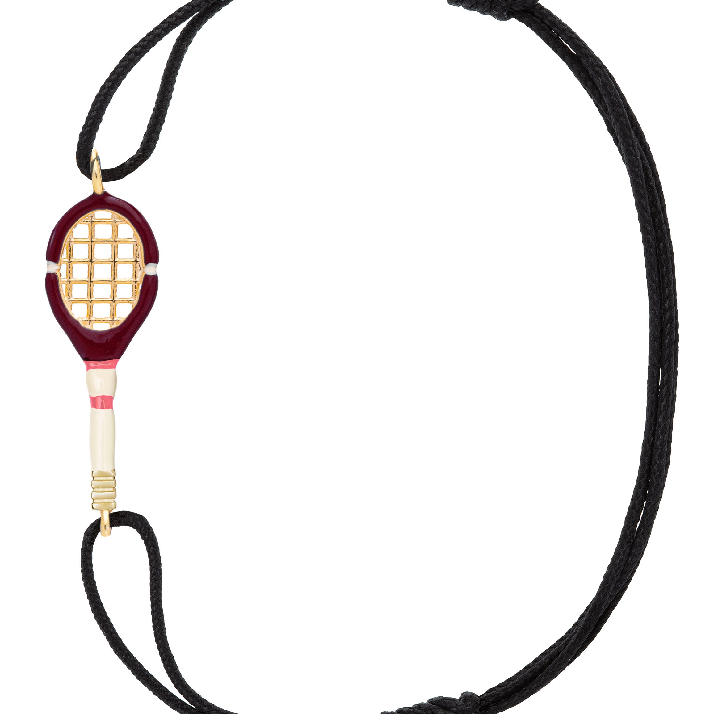 TENNIS BURGUNDY CORD BRACELET