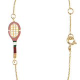 TENNIS PELOTA ROSA BRACCIALE