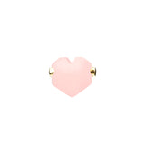 MINI CORAZON PINK OPAL EARRING