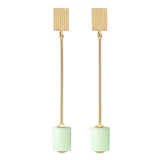DECO CILINDRO CHRYSOPRASE EARRINGS