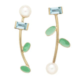 PETALOS FLOR AQUAMARINE EARRINGS