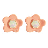 FLOWER OPAL PINK EARRINGS