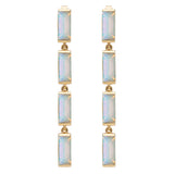 DECO MAXI BAGUETTE OPAL EARRINGS