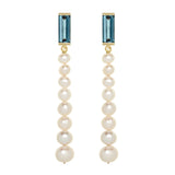 DECO MAXI BAGUETTE PERLA TOPAZ EARRINGS