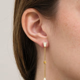 PISTILO CARRÉ WHITE EARRINGS