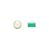 MONO PERLA BAGUETTE CHRYSOPRASE EARRINGS