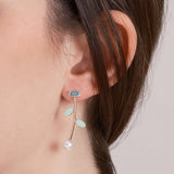 PETALOS FLOR AQUAMARINE EARRINGS