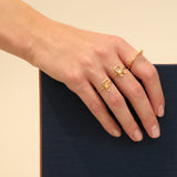 LETRA F CITRINE RING
