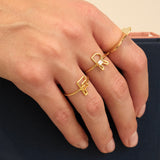 LETRA R AMETHYST RING
