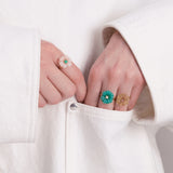 BLOSSOM PINK OPAL CHRYSOPRASE RING