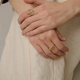 MEDIA NARANJA GOTA AQUAMARINE RING