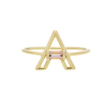 LETRA A TOURMALINE RING