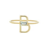 LETRA B AMETHYST RING