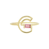 LETRA G TOURMALINE RING