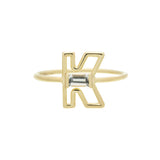 LETRA K AMETHYST RING