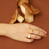 MARGARITA CITRINE WHITE RING