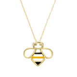 BEE BRILLANTE ENAMEL NECKLACE