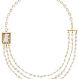 CAMEO DINO MULTIPERLA NECKLACE