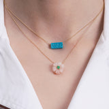BLOSSOM PINK OPAL CHRYSOPRASE NECKLACE