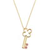 LLAVECITA ZAFIRO ROSA COLLANA