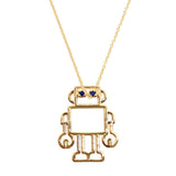 ROBOT ZAFIRO AZUL COLLANA