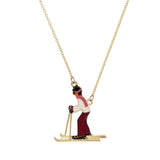 SKI BURGUNDY NECKLACE