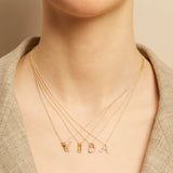 LETRA A TOURMALINE NECKLACE