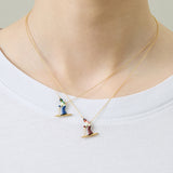 SKI BLUE NECKLACE