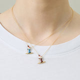 SKI AZZURRO COLLANA