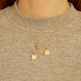 LLAVECITA ZAFIRO ROSA COLLANA