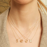 LETRA O CITRINE NECKLACE