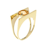 EXAGONAL CITRINE RING
