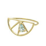 MEDIA NARANJA GOTA AQUAMARINE RING