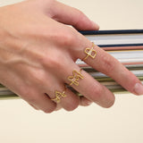 LETRA B AMETHYST RING