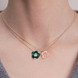 FLOWER OPAL GREEN NECKLACE