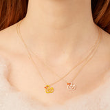 PATITO ENAMEL YELLOW NECKLACE