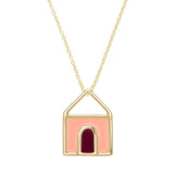CASITA PRISMA ROSA COLLANA
