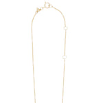 Gold chain necklace ring clasp detail
