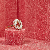 DONUT ICE GLAZED SPRINKLES WHITE RING