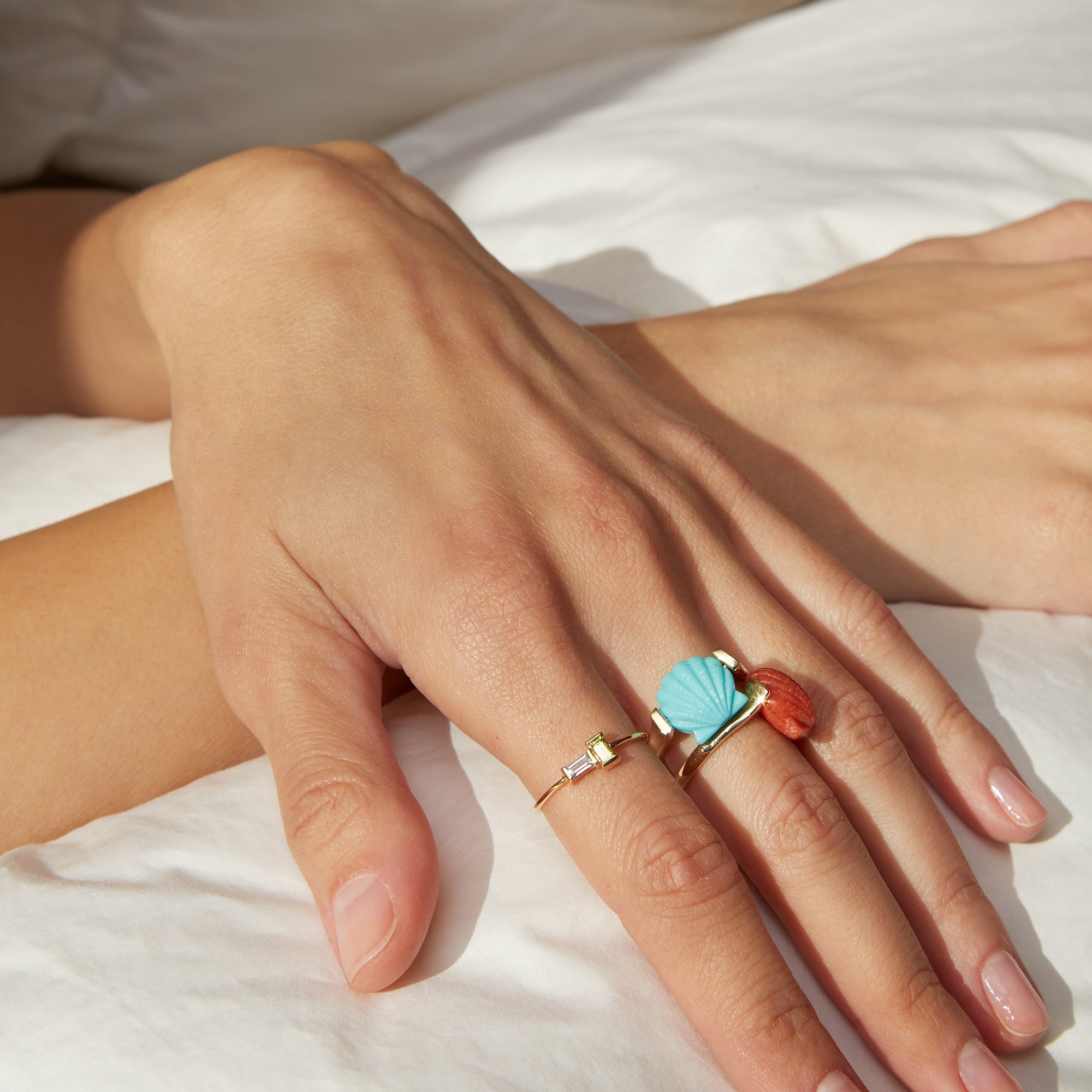CONCHA TURQUOISE RING