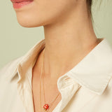 L'AMANITA RED + WHITE NECKLACE